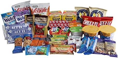 Healthy Appetite Snack Box- 40 Snacks Incl: Kraft Mac N Cheese - Maruchan Noodle Cup - Jiff to Go Peanut Butter - Pudding Snack Pack - Act II Popcorn and More
