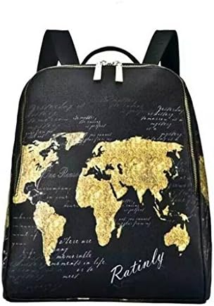 S-BBG(TM) Women England Style Shoulder Backpack Print Waterproof Map Girls Daypack With Card Holder