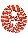 Tangerine & White Striped Light Infinity Scarf