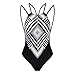 Women One-piece Geometric Monokini Bandage Swimsuit Bikini Swimwear
