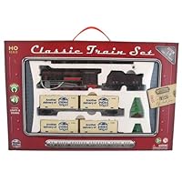 WowToyz Classic Train Set - Steam Engine with Cargo Containers