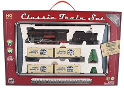 WowToyz Classic Train Set - Steam Engine with Cargo Containers