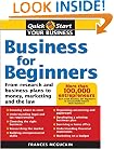 Business For Beginners, US Edition: From Research And Business Plans To Money, Marketing, And The Law