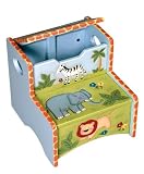 Kids / Children's Safari Animals Bed Side Storage Step Stool
