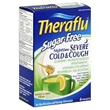 Theraflu Sugar Free Nighttime Severe Cold & Cough - Honey Lemon Flavor - 1 Box Containing 6 Packets