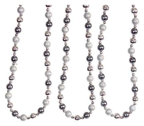 Brauns-Heitmann 84022 Perlenkette f&uuml;r Weihnachtsbaum, ca. 180 cm, silber / grau Preisvergleich