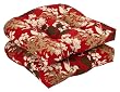 Pack of 2 Outdoor Patio Wicker Chair Seat Cushions - Tropical Red Flower