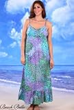 Beach Belle Watercolor Maxi Dress Cover Up - Women's Swimsuit Plus Size Swimsuit