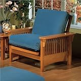 Elite Products Santa Barbara Junior Twin Golden Oak Futon Chair Frame