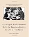 Search : The History and Literature of the Wind Band and Wind Ensemble: A Catalog of Wind Repertoire Before the Twentieth Century for One to Five Players (Volume 11)