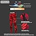 [DRSKIN] DMRB03 S Compression Tight Pants Base Layer Running Leggings Men Women (S, Red)