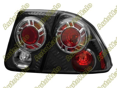 2003 - 2005 ( 2004 ) / 03-05 ( 04 ) HONDA CIVIC - 4DR HYBRID // 2001 - 2005 ( 2002 2003 2004 ) / 01-05 ( 02 03 04 ) HONDA CIVIC EURO ALTEZZA TAIL LIGHTS - 4DR - CARBON FIBER STYLE - DEPO