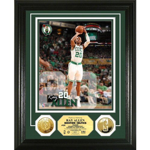 Highland Mint Boston Celtics Ray Allen Gold Coin Photo Mint