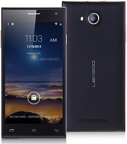 Leagoo Lead 5 MTK6582 Quad core 1.3GHz 5.0Inch Smartphone Android 4.4 1GB+8GB 8.0MP+3.2MP OGS IPS FWVGA 3G GPS - Black