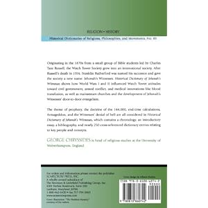 Historical Dictionary of Jehovah's Witnesses (Historical Dictionaries of Religions, Philosophies, and Movements Series)