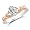 Sterling Silver Two Tone Rose Gold Heart CZ Claddagh Ring Sizes 4 to 9, 4