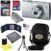 Canon PowerShot A2300 16.0 MP Digital Camera with 5x Digital Image Stabilized Zoom (Silver) + NB-11L Battery + 16GB Deluxe Accessory Kit