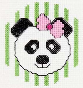 Mon 1er Mini Panda de point compt&eacute; point de croix Kit 3 "rond 14