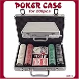 200 Poker Chips in Aluminum Case &spades; Playing cards & dice included &clubs;