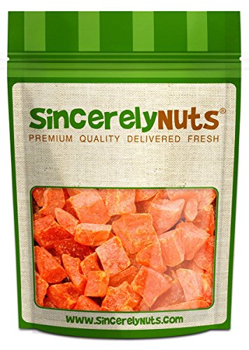 Sincerely Nuts Dried Papaya Diced - One (1) Lb. Bag - Rich in Antioxidants & Minerals - Beyond Delicious - Addictively Fresh - 100% Kosher Certified!