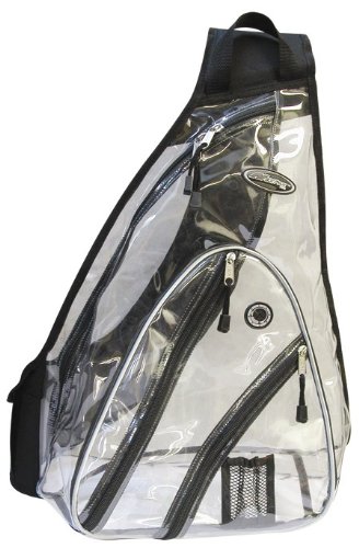 A Nexpak Large Clear Audio Sling backpack
