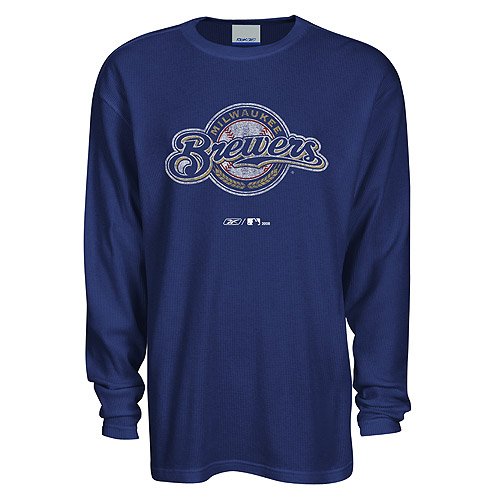 Milwuakee Brewers Faded Logo Thermal Shirt by Reebok