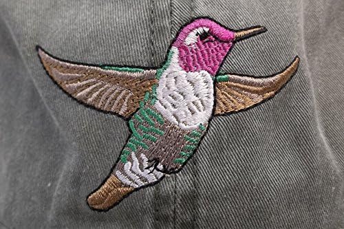 ECO Wear Embroidered Wildlife Anna's Hummingbird Baseball Cap