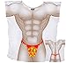 Flames Thong Guy Cover-Up T-Shirt Size M/L