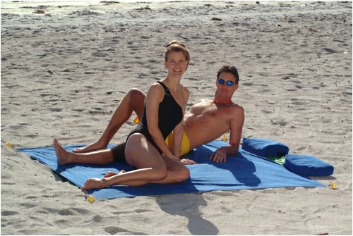 Beach Hugger Oversized Beach Towel w  pillows and pegs - ABO Gear by ABO Gear