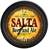 Salta 's Beer and Ale Black Cascading Pub Style Wall Clock