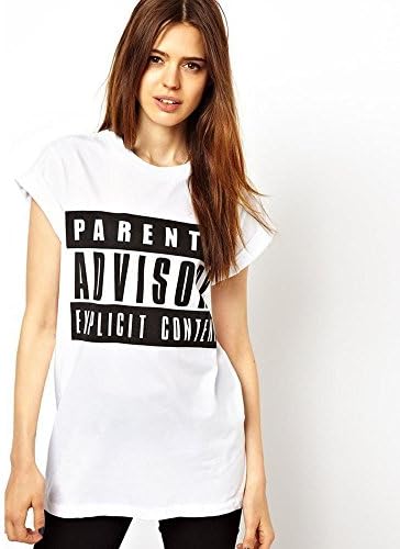 T-shirts Tops Short Sleeve O-neck Letter White Size M