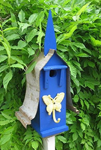 Rustic birdhouse, Reclaimed Wood Birdhouse, Primitive Birdhouse, Barnwood Birdhouse, Mission Style Birdhouse, Rusty Roof Birdhouse