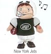 14" NFL New York Jets Plush Dancing Musical Halfback Football Figure