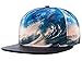 LATUD Men Hip Hop All Over 3D Tornado Print Flat Panel Flex Fit Snapback Cap Hat, Tornado, One Size