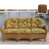 North Cape Catalina Resin Wicker 3 Seater Sofa - Walnut
