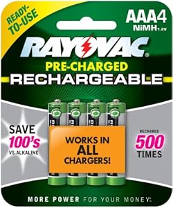 Rayovac Everyday-Use Low Self Discharge NiMH AAA Size Batteries, 4 Pack