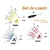 Set de crash S107 RC Helicopter, compos� de 9 pi�ces! Pi�ces de rechange pour h�licopt�re Syma S107, S107G RC avec pales de rotor, Couleur de votre choix! Avec tournevis cruciforme