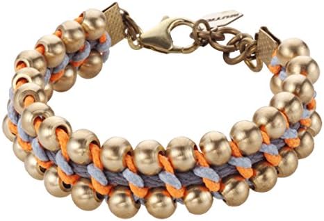 DEAL OF THE DAY - Mutrah Designed Jewelry - BAL - Summer Sunset - Colorful Designer Bracelet - Grey with Light Grey and Orange - DAILY DEALS
