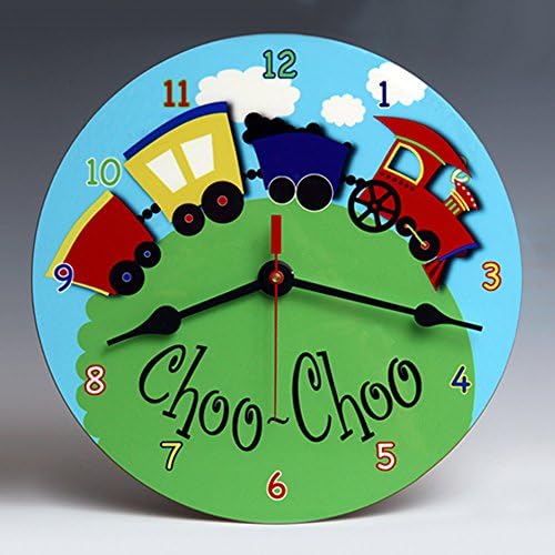 11.5" Round Train Wall Clock ~ Personalize this whimsical ready-to-hang decorative and FUNctional piece of wall art.