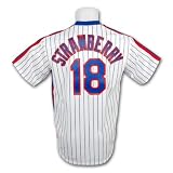 MLB Darryl Strawberry New York Mets 1969 Cooperstown Adult Short Sleeve Synthetic Replica Jersey (Pinstripes-Mets Coop, Xx-Large)