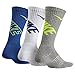 Nike New 3 Pack Boys' Graphic Cotton Cushioned Crew Socks Multi Color Youth Small