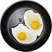 Fried Egg sunny side up food novelty Round Mousepad [Office Product]