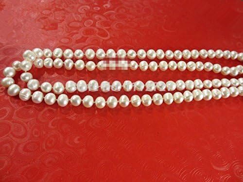 JuliesDeal All-match Elegant Long Fresh Water Shell Pearl Necklace Multilayer Sweater Chain Beads Jewelry Natural Stone £¨metal color:160cm£©
