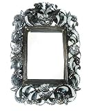Etched Cut Glass Ornate Mirror From Thailand 17 Inches Tall