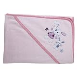 Baby Boy Girl Rabbit Design Hooded Bathrobe 100% Cotton Bath Towel (75 x 75 cm) (Pink)
