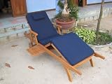 Trueshopping Hardwood Amalf Garden/Patio Sun lounger Fully adjustable with Drinks Tray