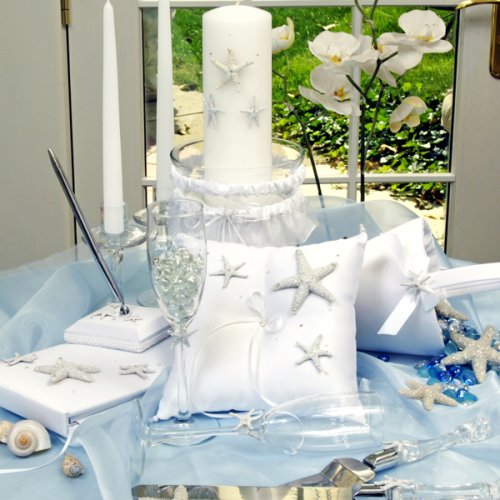 Starfish Tropical Beach Wedding Accessories Set 9 Pc