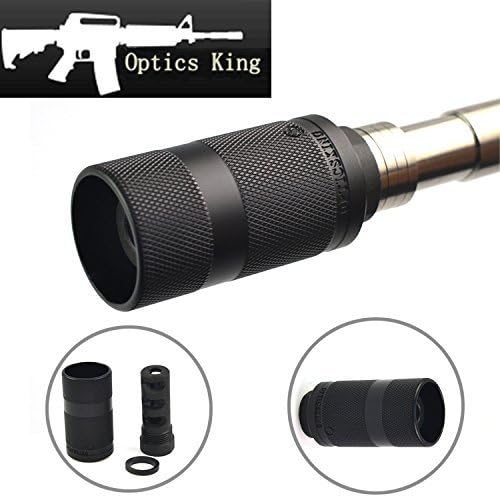 OpticsKing .308/7.62 Muzzle Brake with Sound Redirect 5/8 X 24 Brake with Sleeve Muzzle brake