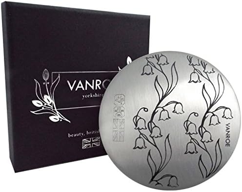 Vanroe 'Lily of the Valley' Designer Pocket Mirror in Gift Box - 100% British Made, Silver Pewter, Luxury bridesmaid present idea