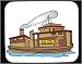 Mouse Pad with Michigan, chimney, smoke, Detroit, boat, lake, sailing, water